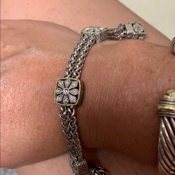 Andrea Candela Jewelry - ANDREA CANDELA 18K & SS DIAMOND BRACELET
